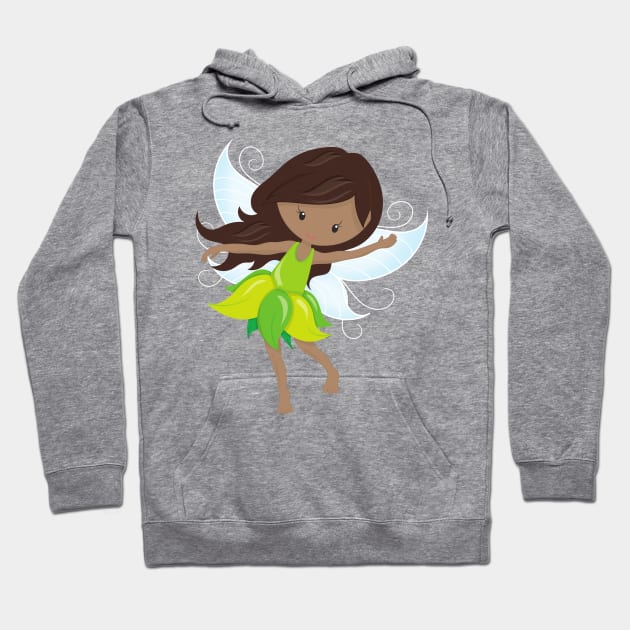 African American Fairy, Forest Fairy, Magic Fairy Hoodie by Jelena Dunčević